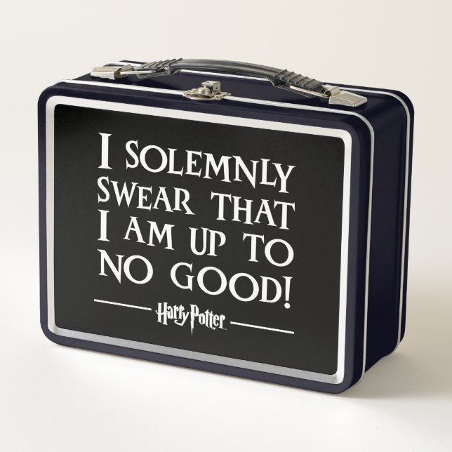 I SOLEMNLY SWEAR THAT I AM UP TO NO GOOD™ METAL LUNCH BOX (Front)