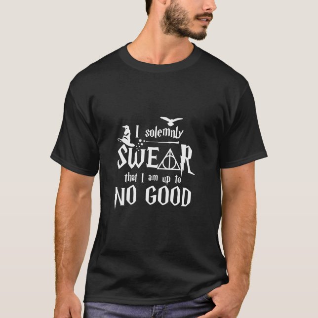 I Solemnly Swear That I Am Up To No Good Wizard Gi T-Shirt (Front)