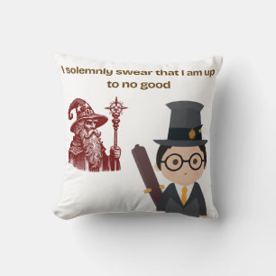 “I Solemnly Swear” Wizard Throw Pillow