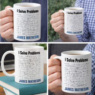 I Solve Problems Funny Math Equations Personalised Coffee Mug