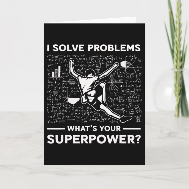 I Solve Problems Whats Your Superpower Bouldering  Card (Front)