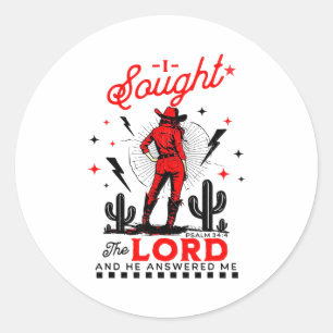 I Sought The Lord And He Answered Me  Classic Round Sticker