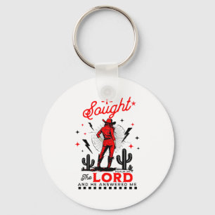 I Sought The Lord And He Answered Me  Key Ring