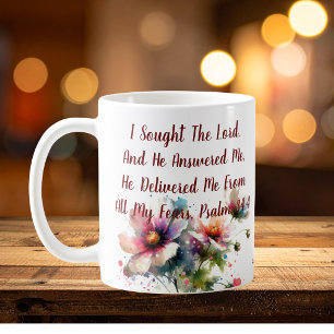 I Sought The Lord Modern Coffee Mug