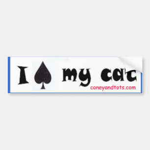 I spade my cat sticker, coneyandtots.com bumper sticker