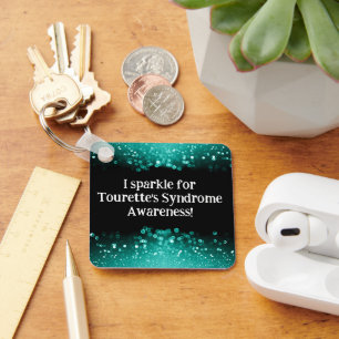I sparkle for Tourette's Syndrome Custom Keychain