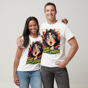 I Speak Fluent Eye Roll Retro Comic Style Unisex T-Shirt