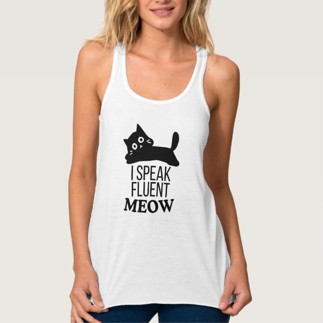 I Speak Fluent Meow Singlet (Front)