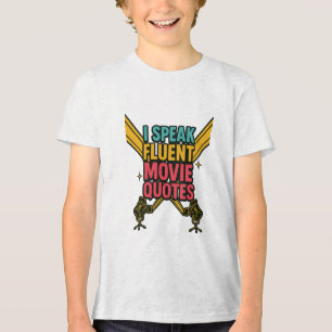 I Speak Fluent Movie Quotes Neon Hollywood Art Tri-Blend Shirt
