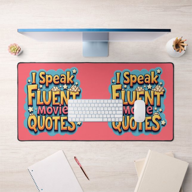 I Speak Fluent Movie Quotes Retro Pop Art Desk Mat (Office 1)
