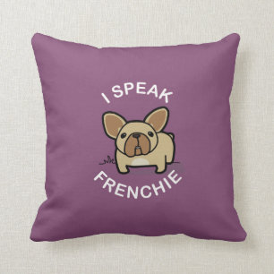 I Speak Frenchie - Purple Cushion