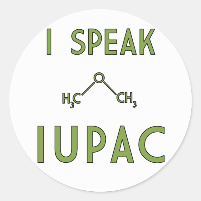 I Speak IUPAC Sticker (Front)