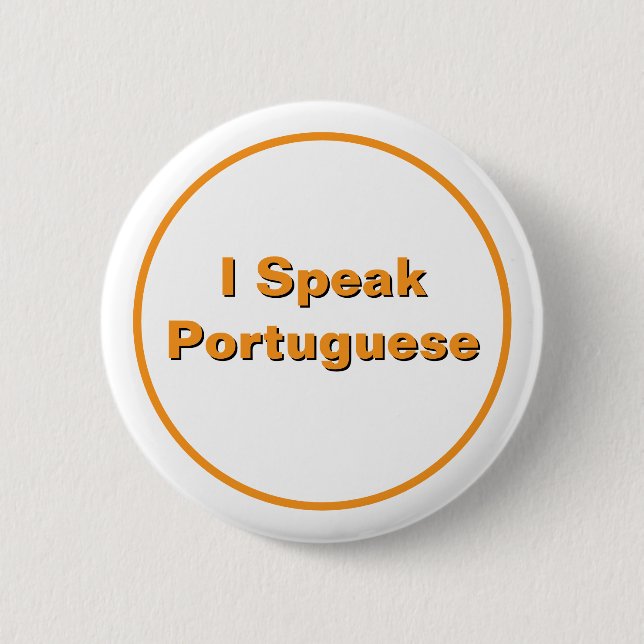 I Speak Portuguese Button (Front)