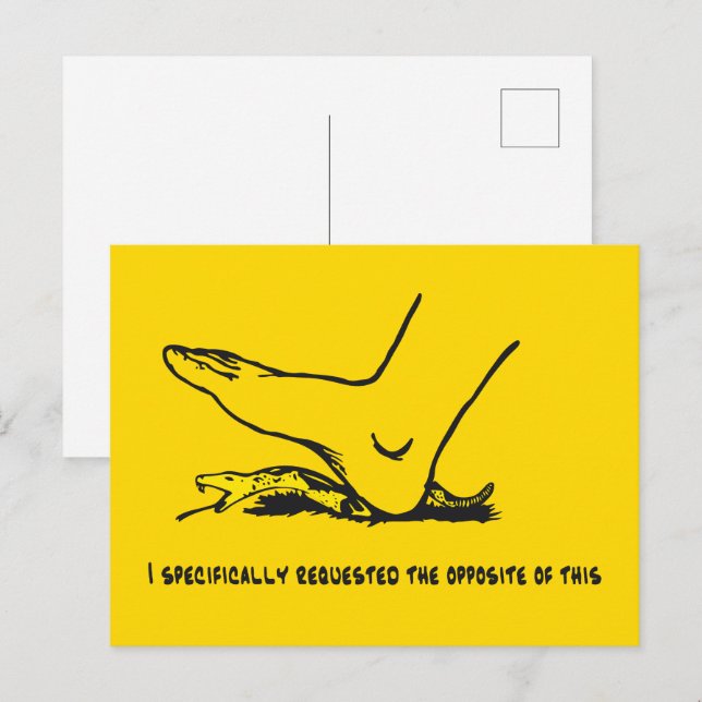 I specifically requested the opposite of this Meme Postcard (Front/Back)