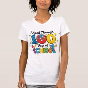 I Sped Through 100 Days of School Boys Gamer T-Shirt