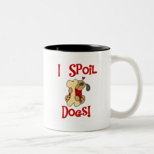 I Spoil Dogs Tshirts and Gifts Two-Tone Coffee Mug