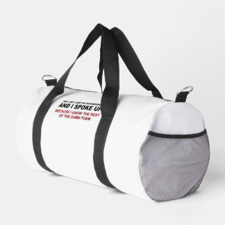 I Spoke Up Duffle Bag