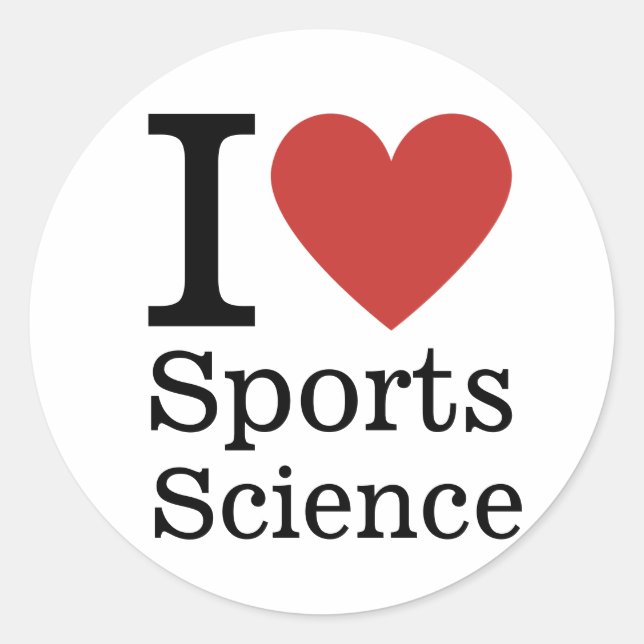 I ❤️ Sports Science for Students/Faculty CUSTOM Classic Round Sticker (Front)