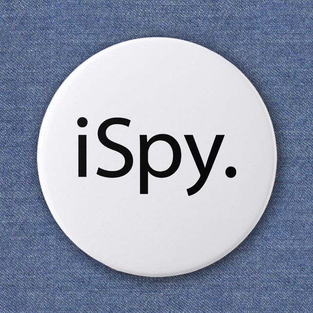 I Spy - Nostalgic Game Parody Tech Pun 6 Cm Round Badge (Creator Uploaded)