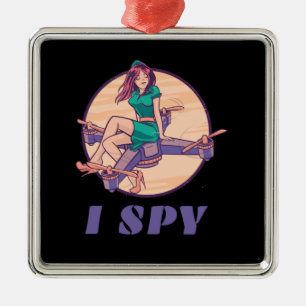 I Spy Spy Drone For Girls Metal Tree Decoration