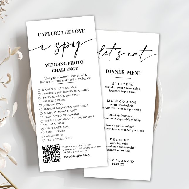 I spy wedding game Capture the love photo scavenge Menu (Creator Uploaded)