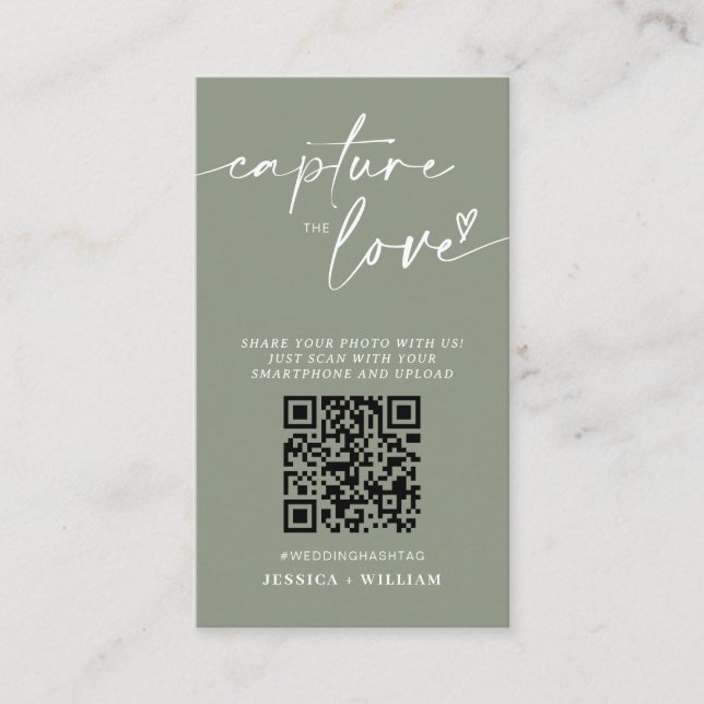 I Spy Wedding Game | Capture The Love QR Code Enclosure Card (Front)