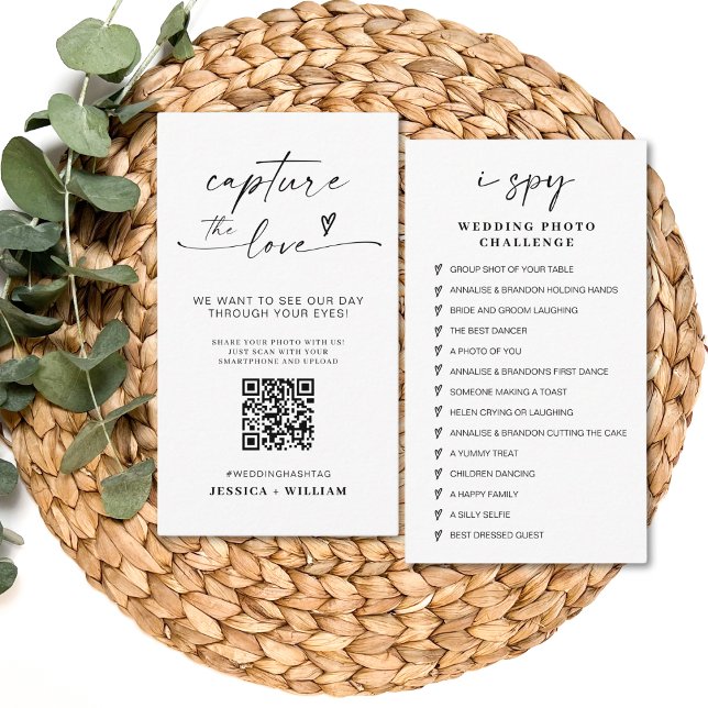 I Spy Wedding Game | Capture The Love QR Code Enclosure Card (Creator Uploaded)
