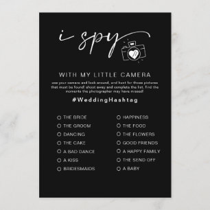I Spy wedding Game for Reception Photo Hunt Game Programme