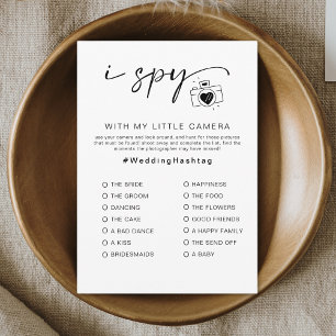 I Spy wedding Game for Reception Photo Hunt Game Programme