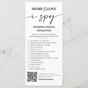 I spy wedding game Share the love photo scavenge Menu