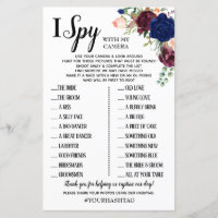 I Spy wedding reception game english spanish