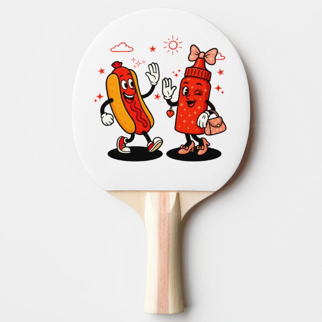 I Squirt On Juicy Wieners Adult Humour Funny Ping Pong Paddle (Front)