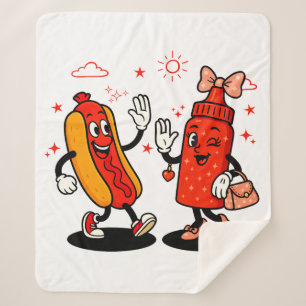 I Squirt On Juicy Wieners Adult Humour Funny Sherpa Blanket