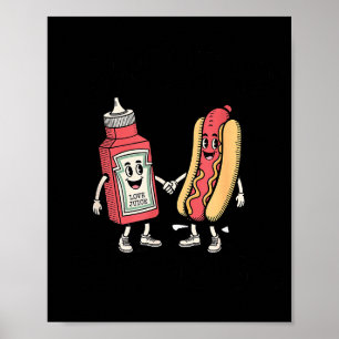 I Squirt On Juicy Wieners Hot Dog Funny Joke Retro Poster