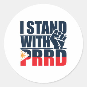 I Stand For Duterte Vintage Free Duterte Classic Round Sticker