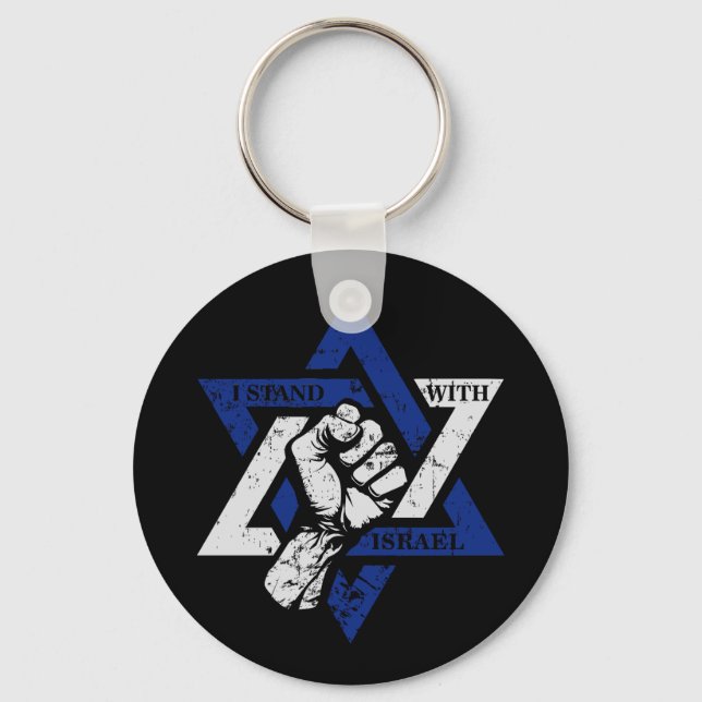 I Stand For Israel  Key Ring (Front)