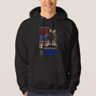 I Stand For The Flag And Kneel For The Cross T Vet Hoodie