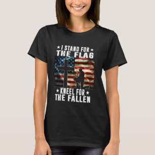 I Stand For The Flag Kneel For The Fallen Memorial T-Shirt