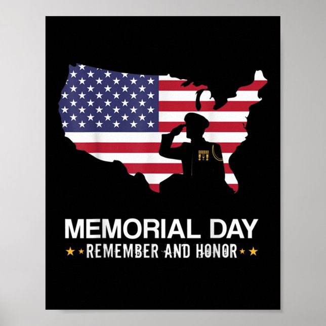 I Stand For The Flag Kneel For The Fallen Poster (Front)