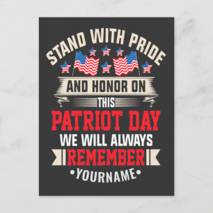I Stand for the Flag to Honour Those Who Died Postcard