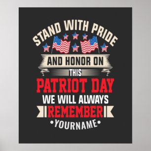 I Stand for the Flag to Honour Those Who Died Poster