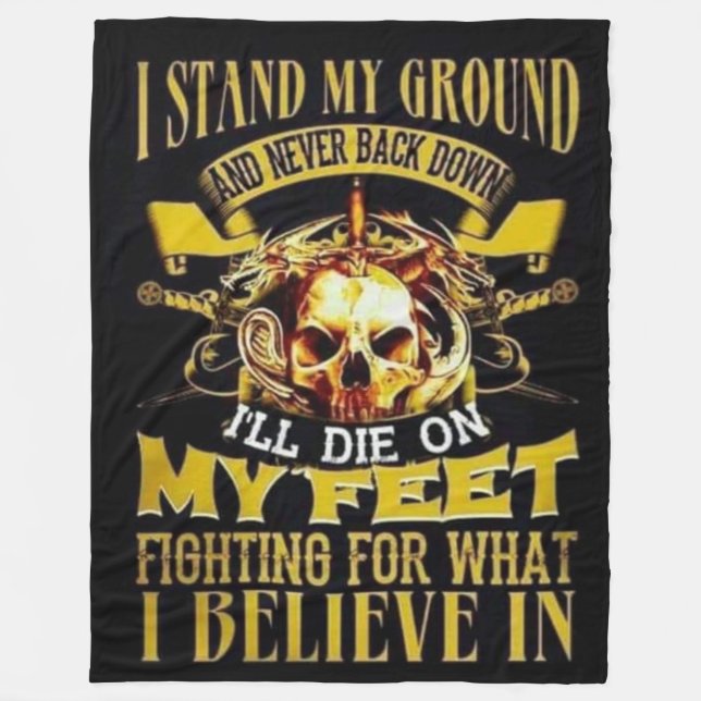 I STAND MY GROUND FLEECE BLANKET (Front)