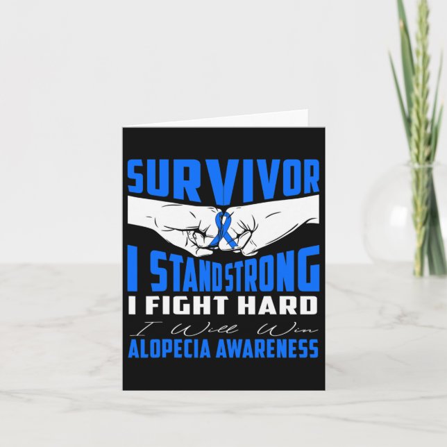 I Stand Strong Alopecia Awareness  Card (Front)