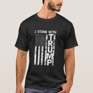 I Stand With America I Stand With Trump Cool Patri T-Shirt