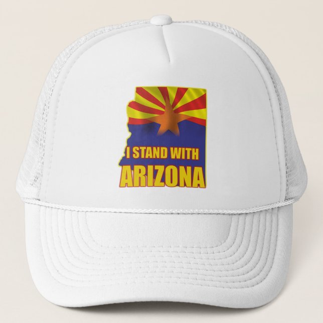 I stand with Arizona Trucker Hat (Front)