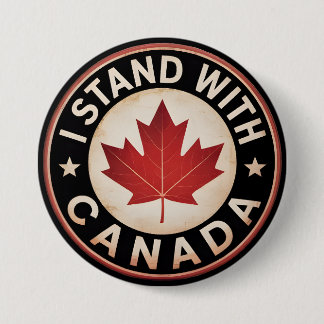 I stand with Canada 7.5 Cm Round Badge