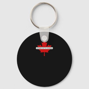 I Stand With Canada Sticker Key Ring