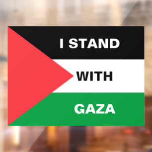 I stand with Gaza custom text Palestine flag