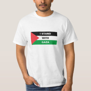 I stand with Gaza Palestine flag patriotic custom T-Shirt