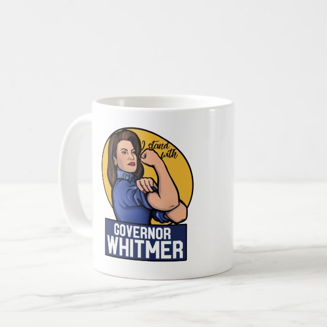 I stand with Governor Whitmer Coffee Mug (Front Left)